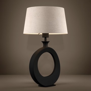 Eglo - Eπιτραπέζιο φωτιστικό 1xE27/60W/230V 52,5 cm μαύρο/κρεμ