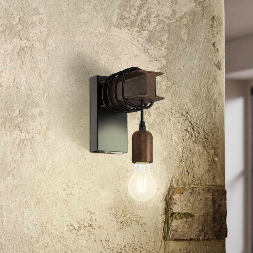Eglo - Φως τοίχου TOWNSHEND 1xE27/10W/230V