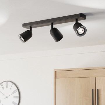 Eglo - Φωτιστικό σποτ 3xGU10/10W/230V μαύρο