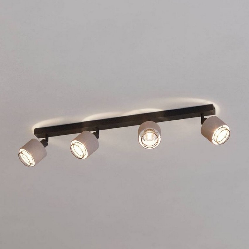 Eglo - Φωτιστικό σποτ 4xE14/40W/230V μαύρο/μπεζ