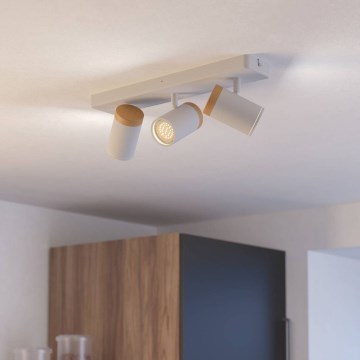 Eglo - Φωτιστικό σποτ μπάνιου 3xGU10/3W/230V IP44 λευκό/μπεζ