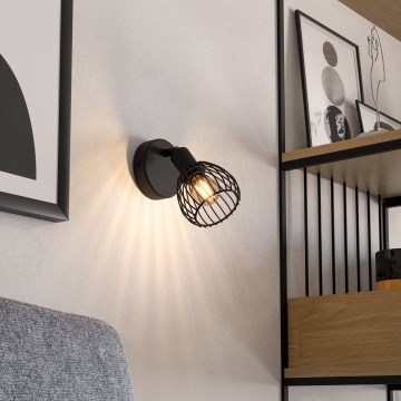 Eglo - Φωτιστικό τοίχου 1xE14/40W/230V μαύρο