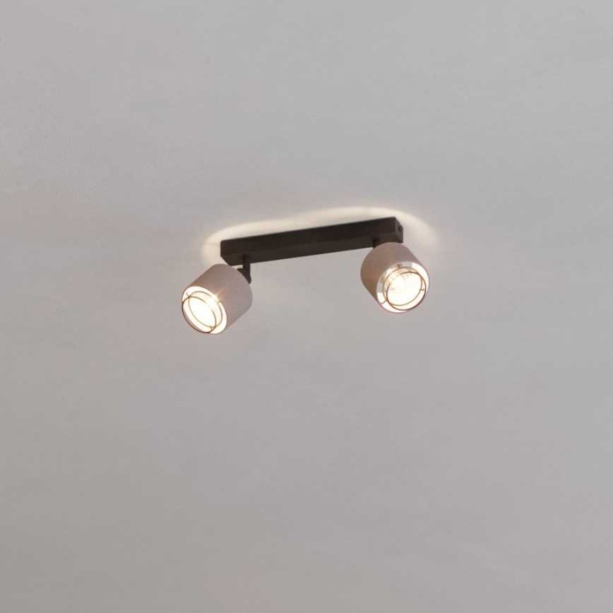 Eglo - Φωτιστικό τοίχου 2xE14/40W/230V μαύρο/μπεζ