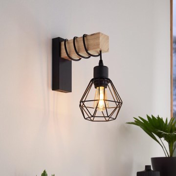 Eglo - Φωτιστικό τοίχου TOWNSHEND 1xE27/60W/230V