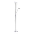 Eglo - Φωτιστικό δαπέδου LED Dimmable LED/20W + LED/2,5W γυαλιστερό χρώμιο