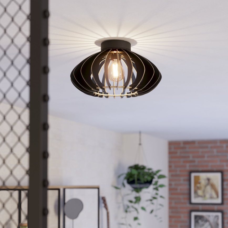 Eglo - Φωτιστικό οροφής 1xE27/40W/230V διάμετρος 38 cm μαύρο