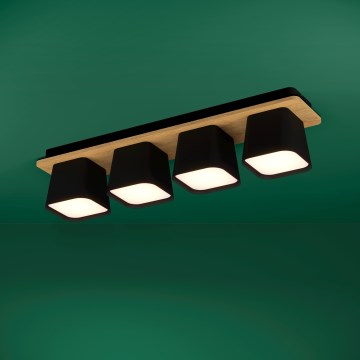 Eglo - Φωτιστικό οροφής 4xE27/40W/230V μαύρο/καφέ