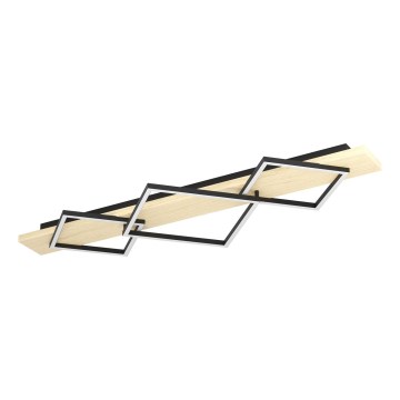 Eglo - Φωτιστικό οροφής LED 2xLED/13W/230V + LED/16W μαύρο/μπεζ