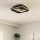 Eglo - Φωτιστικό οροφής LED LED/16,2W/230V + LED/9,2W 38x38 cm μαύρο/χρυσό