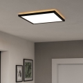 Eglo - Φωτιστικό οροφής μπάνιου dimming LED LED/17,6W/230V 2700-6500K 39x39 cm IP44 μαύρο + τηλεχειριστήριο