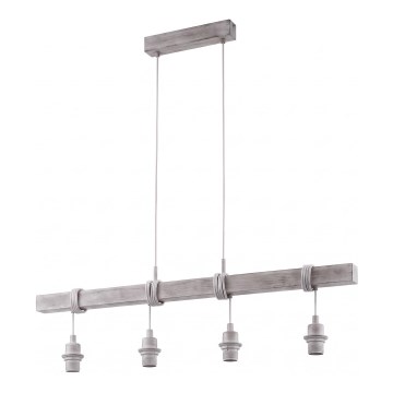 Eglo - Καλώδιο τροφοδοσίας TOWNSHEND 4xE27/60W/230V πεύκο/γκρι
