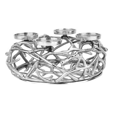 Eglo - Κηροπήγιο 13,5x35 cm ασημί