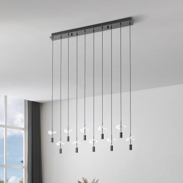 Eglo - Κρεμαστό φωτιστικό LED σε καλώδιο 10xLED/2,6W/230V 2200/3000/4000K γυαλιστερό χρώμιο