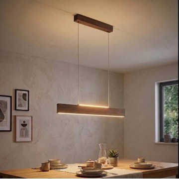 Eglo - Κρεμαστό φωτιστικό LED με καλώδιο LED/17W/230V + LED/4,2W καρυδιά