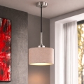 Eglo - Κρεμαστό φωτιστικό LED με καλώδιο TUNJA 1xE27/60W/230V Ø 20 cm μπεζ/μαύρο