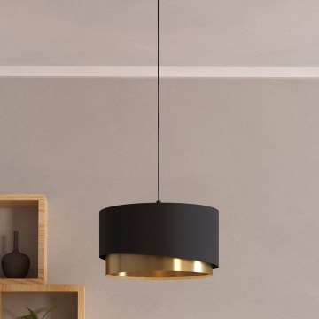 Eglo - Κρεμαστό φωτιστικό οροφής 1xE27/40W/230V μαύρο/χρυσό