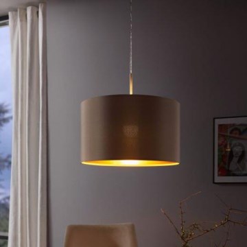 Eglo - Κρεμαστό φωτιστικό οροφής 1xE27/60W/230V taupe