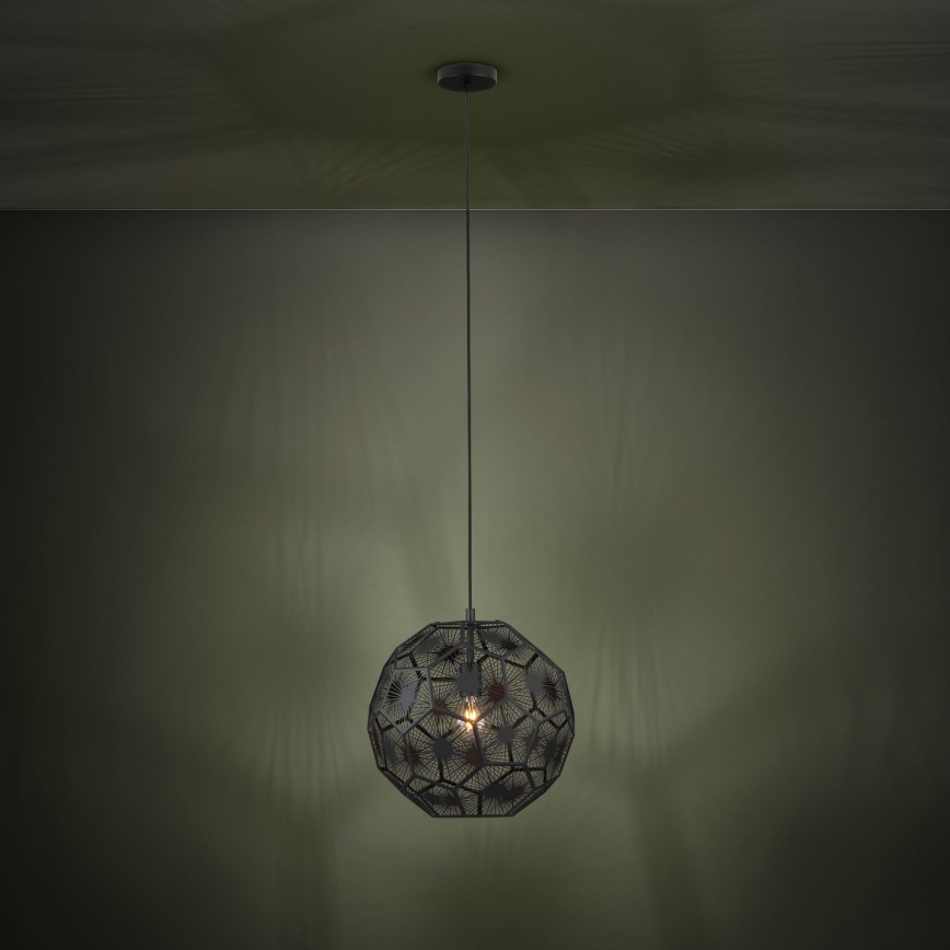 Eglo - Κρεμαστό φωτιστικό οροφής 1xE27/60W/230V διάμετρος 41 cm μαύρο