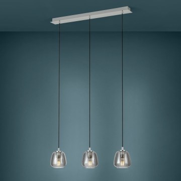 Eglo - Κρεμαστό φωτιστικό οροφής 3xE27/40W/230V φιμέ
