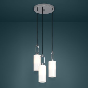 Eglo - Κρεμαστό φωτιστικό οροφής 3xE27/40W/230V γυαλιστερό χρώμιο