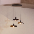 Eglo - Κρεμαστό φωτιστικό οροφής 3xE27/40W/230V μαύρο/χρυσό