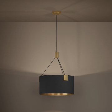 Eglo - Κρεμαστό φωτιστικό οροφής 3xE27/40W/230V μαύρο/χρυσό