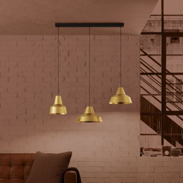 Eglo - Κρεμαστό φωτιστικό οροφής 3xE27/40W/230V χρυσό