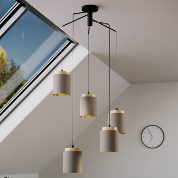 Eglo - Κρεμαστό φωτιστικό οροφής 5xE27/40W/230V spider