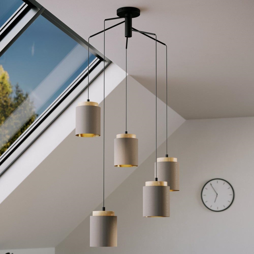 Eglo - Κρεμαστό φωτιστικό οροφής 5xE27/40W/230V spider