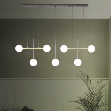 Eglo - Κρεμαστό φωτιστικό οροφής 7xE14/40W/230V χρυσό/μαύρο