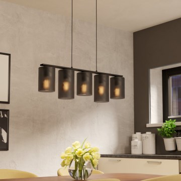 Eglo - Κρεμαστό φωτιστικό οροφής COLOMERA 5xE27/40W/230V γκρι