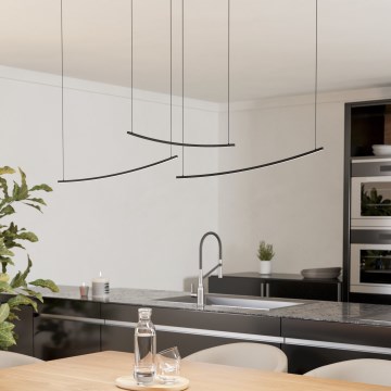 Eglo - Κρεμαστό ρυθμιζόμενο φωτιστικό LED με καλώδιο, LED/22W/230V 2700/4000/6500K μαύρο