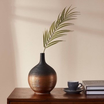 Eglo - Κεραμικό βάζο 22x16 cm μαύρο/χρυσό