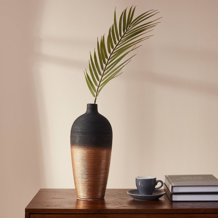 Eglo - Κεραμικό βάζο 28x12,5 cm μαύρο/χρυσό