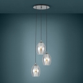 Eglo - Κρεμαστό φωτιστικό οροφής 3xE27/60W/230V φιμέ