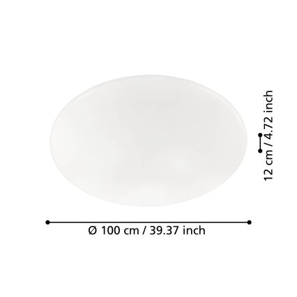 Eglo - LED Ρυθμιζόμενο Φωτιστικό Οροφής LED/80W/230V με Τηλεχειριστήριο