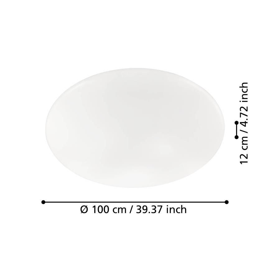 Eglo - LED Ρυθμιζόμενο Φωτιστικό Οροφής LED/80W/230V με Τηλεχειριστήριο