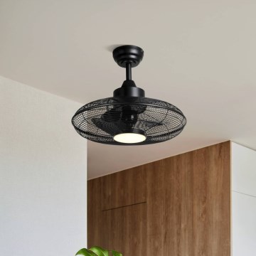 Eglo - LED ανεμιστήρας οροφής LED/15W/230V 3000/4000/5000K Ø 53 cm μαύρος + τηλεχειριστήριο