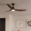 Eglo - LED ανεμιστήρας οροφής LED/19W/230V 3000/4000/5000K διάμ. 132 cm καφέ + τηλεχειριστήριο