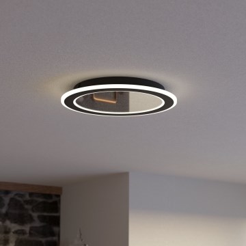 Eglo - LED Dimmable φωτιστικό οροφής LED/20W/230V 2700-6500K μαύρο + τηλεχειριστήριο