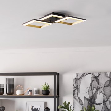 Eglo - LED Dimmable φωτιστικό οροφής LED/20W/230V 4000K μαύρο/χρυσό