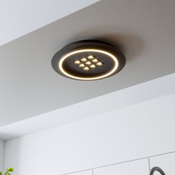 Eglo - LED Dimmable φωτιστικό οροφής LED/21,4W/230V 2700-6500K μαύρο + τηλεχειριστήριο