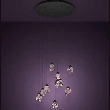 Eglo - Led Dimmable κρεμαστό φωτιστικό οροφής 10xLED/3W/230V 3000K μαύρο/διαφανές