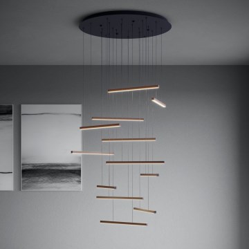 Eglo - Led Dimmable κρεμαστό φωτιστικό οροφής 12xLED/8,4W/230V 3000K μαύρο