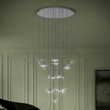 Eglo - Led Dimmable κρεμαστό φωτιστικό οροφής 17xLED/3W/230V 3000K γυαλιστερό χρώμιο