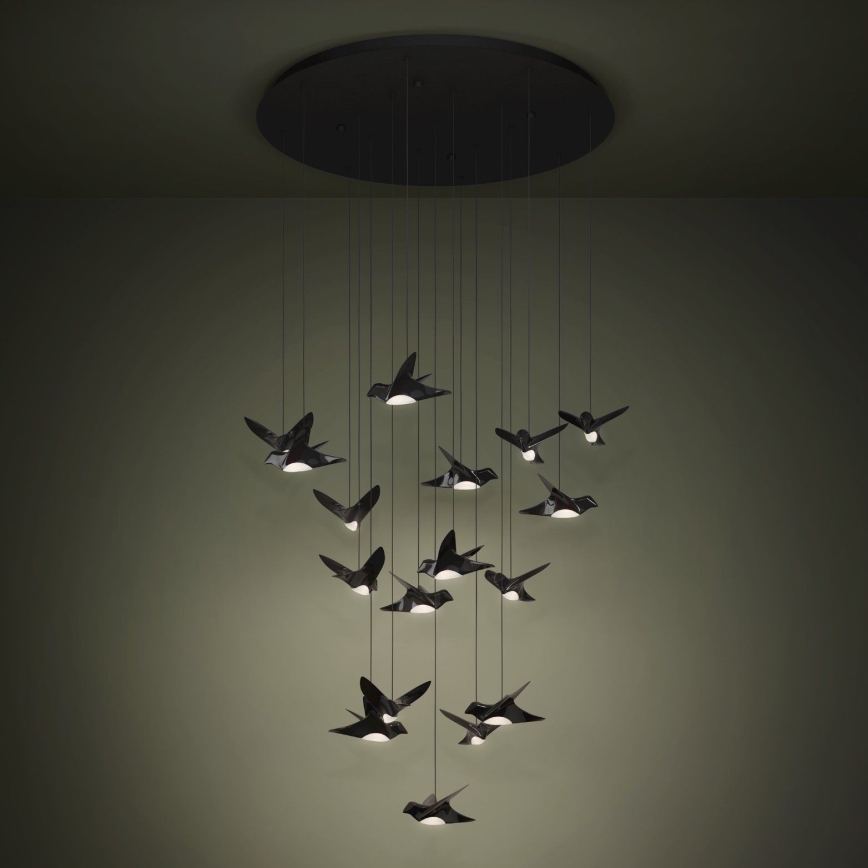 Eglo - Led Dimmable κρεμαστό φωτιστικό οροφής 17xLED/3W/230V 3000K μαύρο