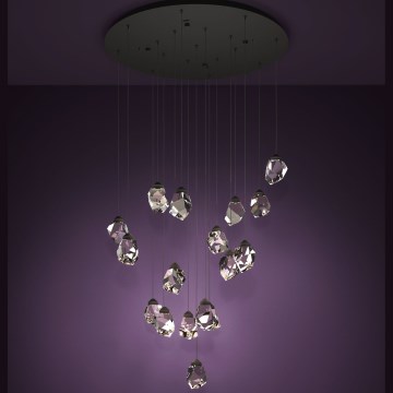 Eglo - Led Dimmable κρεμαστό φωτιστικό οροφής 17xLED/3W/230V 3000K μαύρο/διαφανές