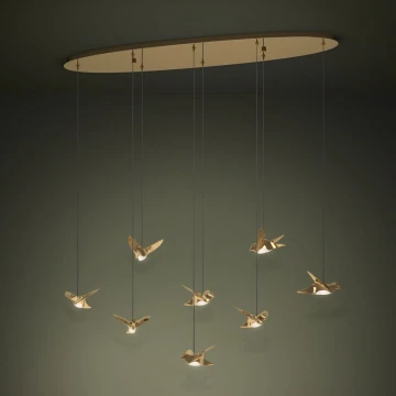 Eglo - Led Dimmable κρεμαστό φωτιστικό οροφής 8xLED/4,2W/230V 3000K χρυσό