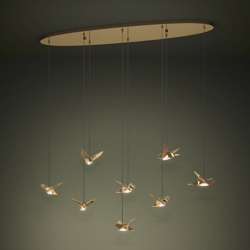 Eglo - Led Dimmable κρεμαστό φωτιστικό οροφής 8xLED/4,2W/230V 3000K χρυσό