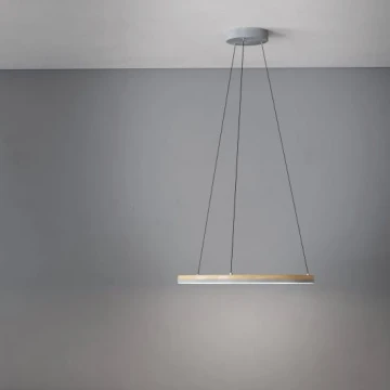 Eglo - Led Dimmable κρεμαστό φωτιστικό οροφής LED/36W/230V 3000K γκρι/δρυς